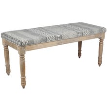Patterned Norma Mango Wood Bench
